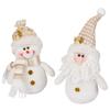 2025 Christmas Decoration Supplies Window Decoration Ornaments Sitting Posture White Plush Toy Old Man Snowman Doll