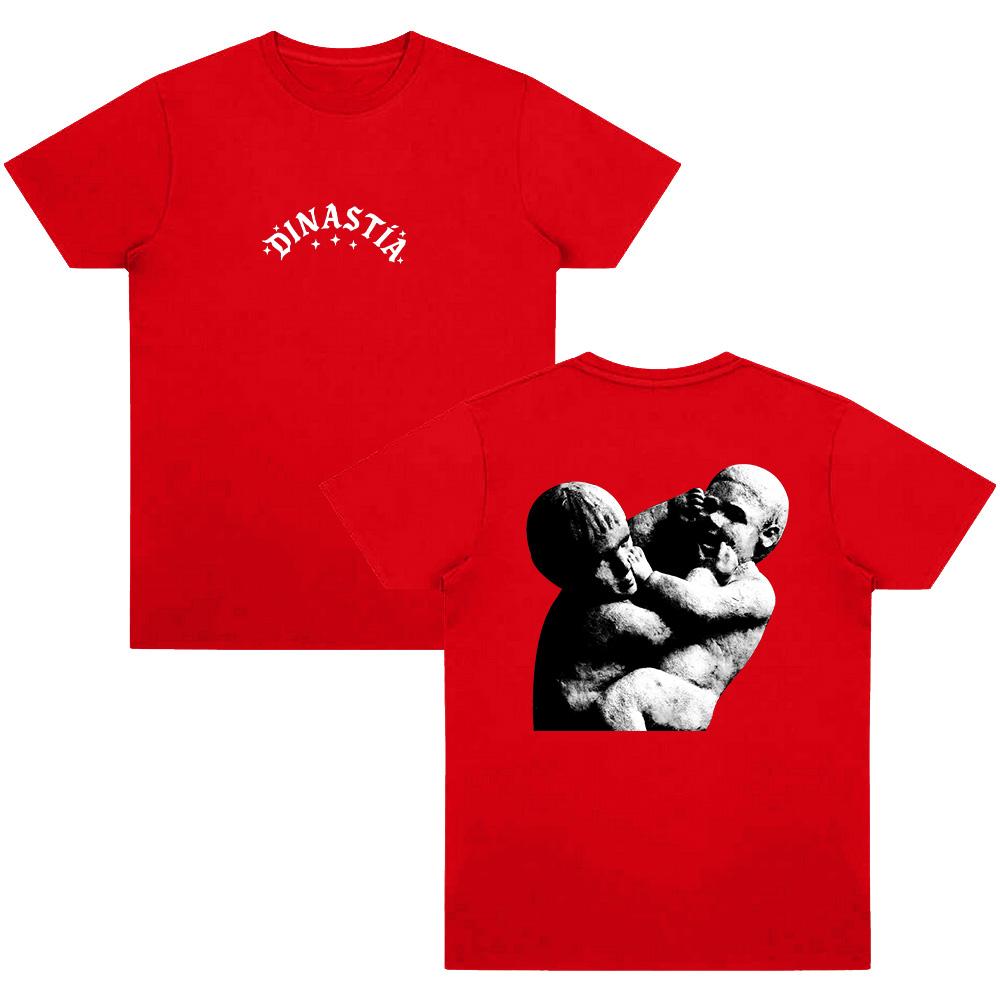 2026 Dinastía Artwork TShirt Singer Peso Pluma Music Album T Shirt Men FansShort Sleeve Unisex Hip Hop Fashion Cotton Ins