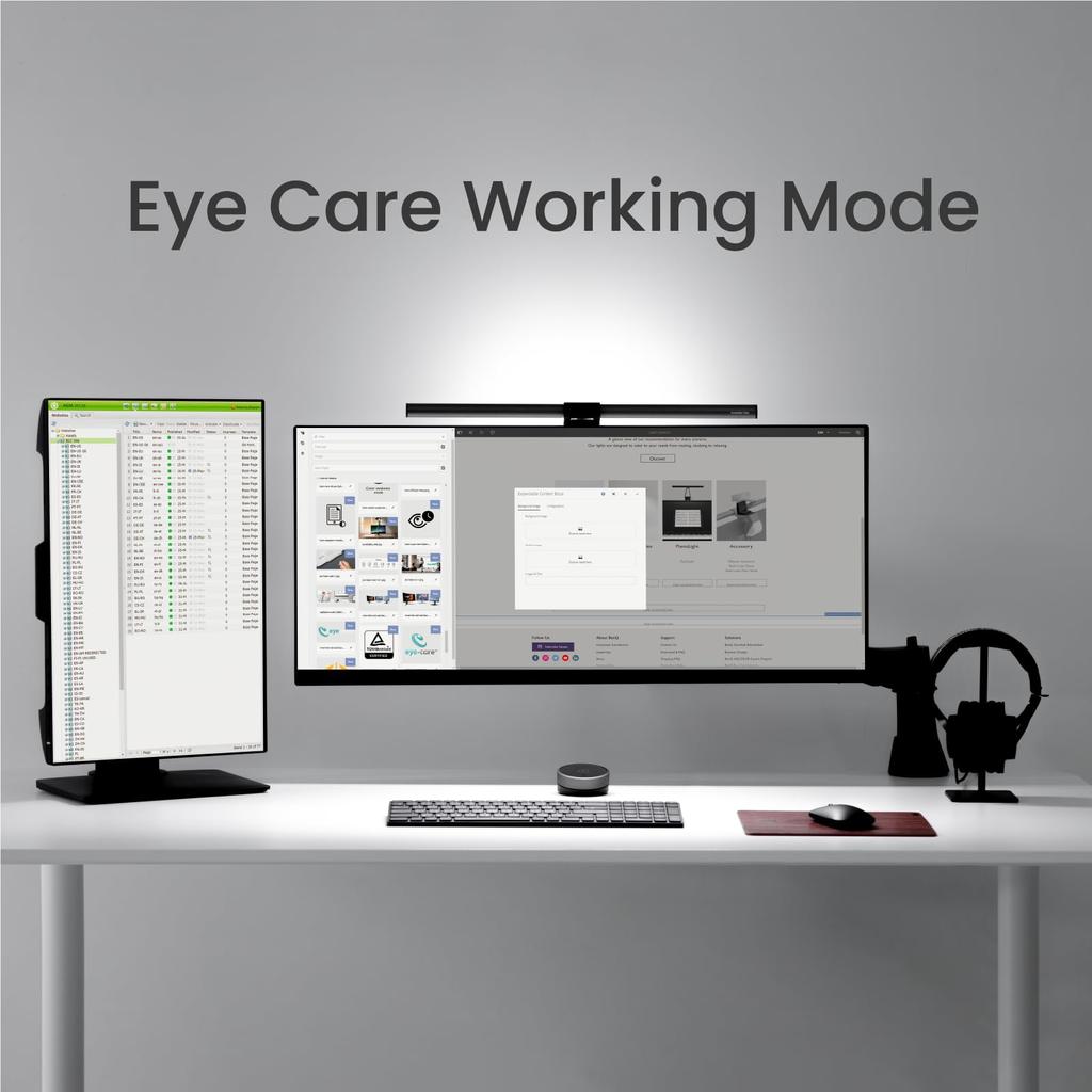 BenQ ScreenBar Halo Monitor Light Screen Bar Halo USB Light Desk Light Remote Control Automatic Dimming Indirect Lighting Mode High Color [Wireless