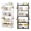 5 Tier Shelving Unit Heavy Duty Storage Shelf Adjustable Storage Rack 66 Lbs Capacity for Kitchen Pantry Bathroom Garage Office