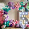 97pcs Mermaid Tail Shell Balloon Arch Under the Sea Mermaid Birthday Party Decoration Kids Girls Balon Wedding Baby Shower