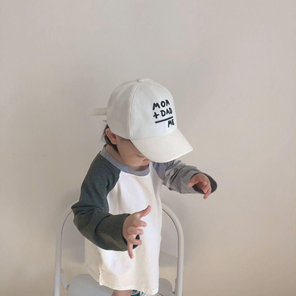 MOM+DAD=ME Embroidery Baseball Caps Cute Sunscreen Hats Fashion Children's Cap For Boys Girls