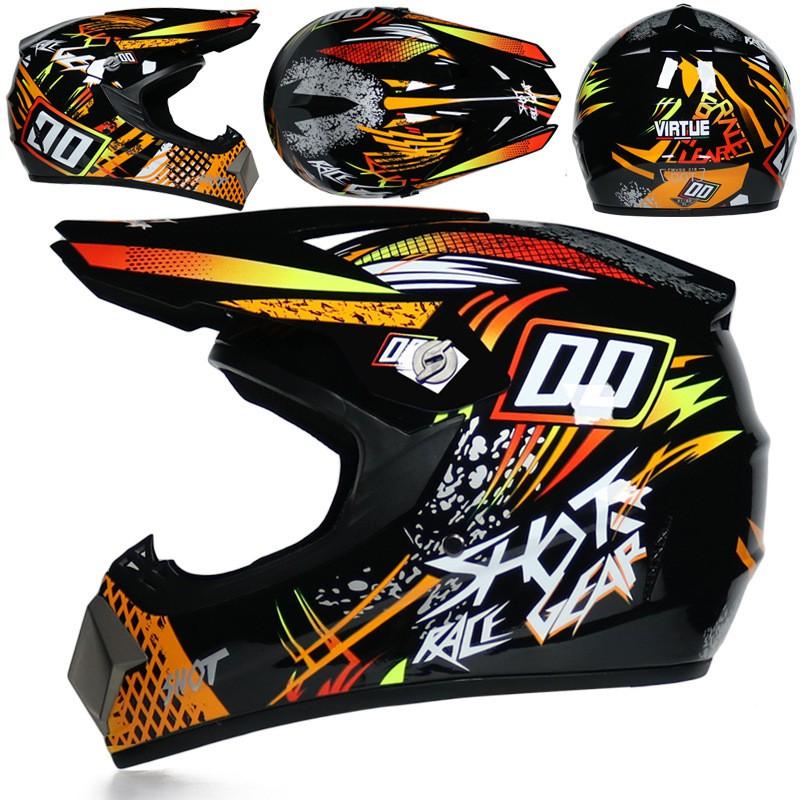 Lightweight Full Face Off-Road Motorcycle Helmet Dirt Bike ATV Trail Riding With Ventilation Clear Visor