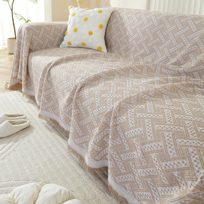 Скандинавский стиль Простой однотонный чехол для дивана Ткань Four Seasons Универсальное полотенце для дивана Полный чехол Универсальный чехол для дивана «все включено»