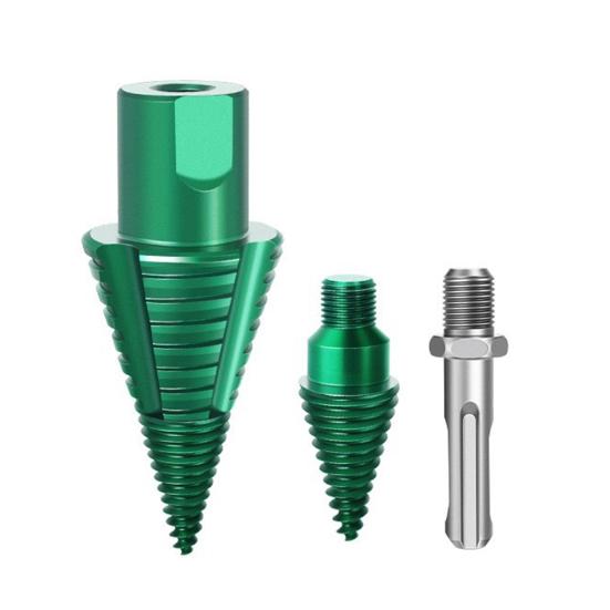 Wood Splitter Drill Bit Firewood Log Splitter with U-Shaped Anti-Slip Thread High Carbon Steel Construction Multiple