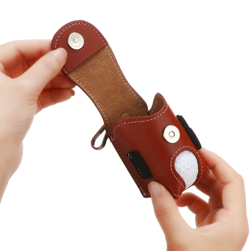 Мини-чехол из искусственной кожи для гольф-ти, сумка для гольф-мячей, держатель на пояс, хранение