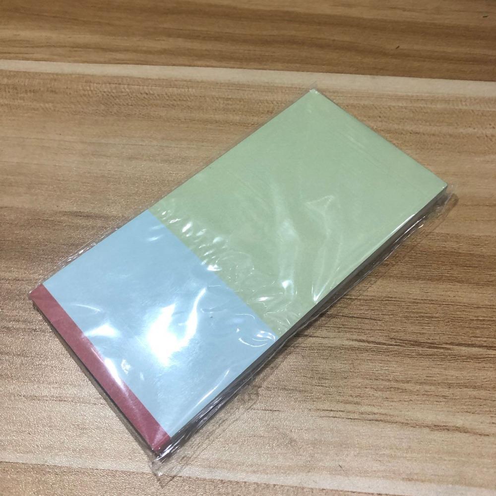 50/100Sheets Color-blocking Writing Notepad Long Style Message Paper Korean Memo Pad  School Office