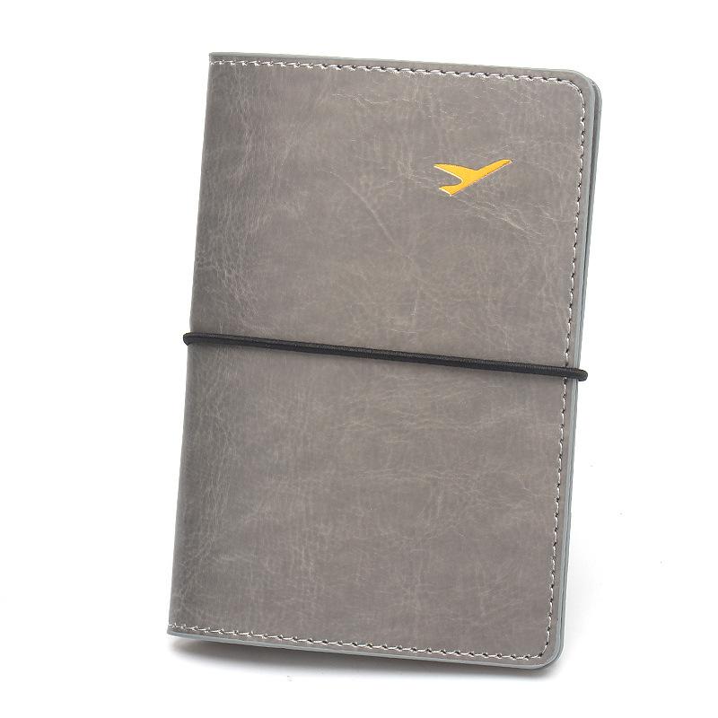 Ультралегкий Чехол для Паспорта с Летным Паспортом Эластичная Лента Чехол для Паспорта Ремешок Держатель для Билетов Держатели для ID-карт Кожаный Держатель для Паспорта