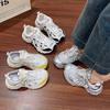 Internet Celebrities with the Same Platform Mesh Breathable Dad Shoes Women 2025 Summer Fashion Versatile Mango Head Casual Sports Shoes