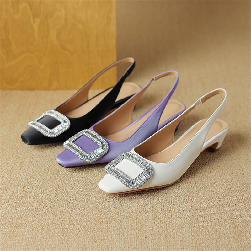 Модные новые летние сандалии из спилковой кожи, женская обувь, сандалии с квадратным носком для женщин, модные сандалии на массивном каблуке, обувь на низком каблуке, черные