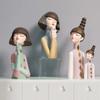Creative Beauty Girl Statue Ornament Simple Home Ornament Resin Decor Craft Living Room Home Accessories Figurines Birthday Gift