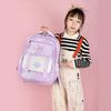 Cute And Spacious Oxford Fabric School Backpack For Children Grades 3-4 Neutral Gender