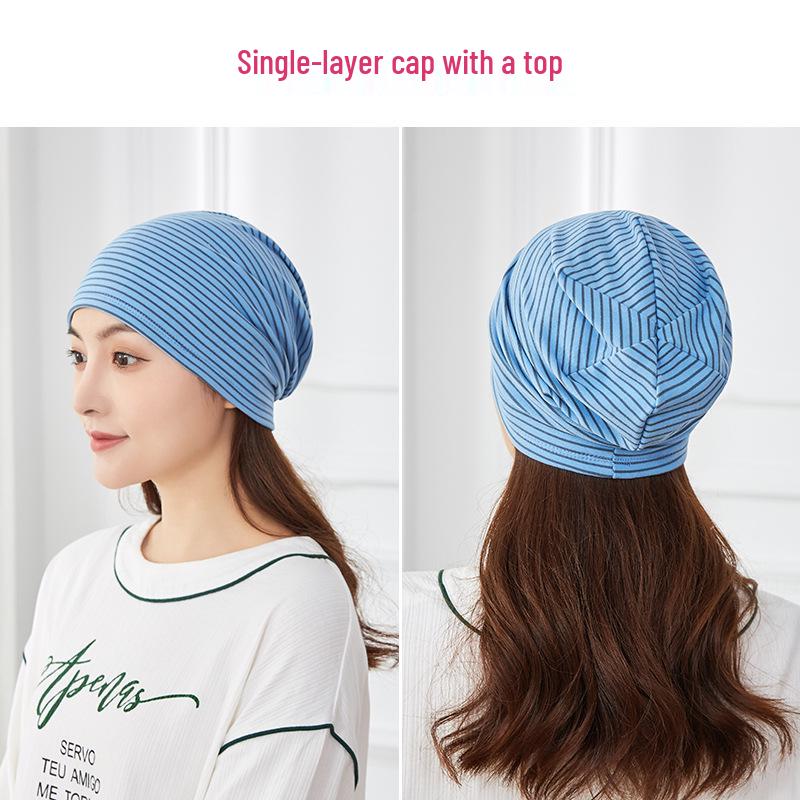 2025 Four Seasons Striped Breathable Maternity Headscarf