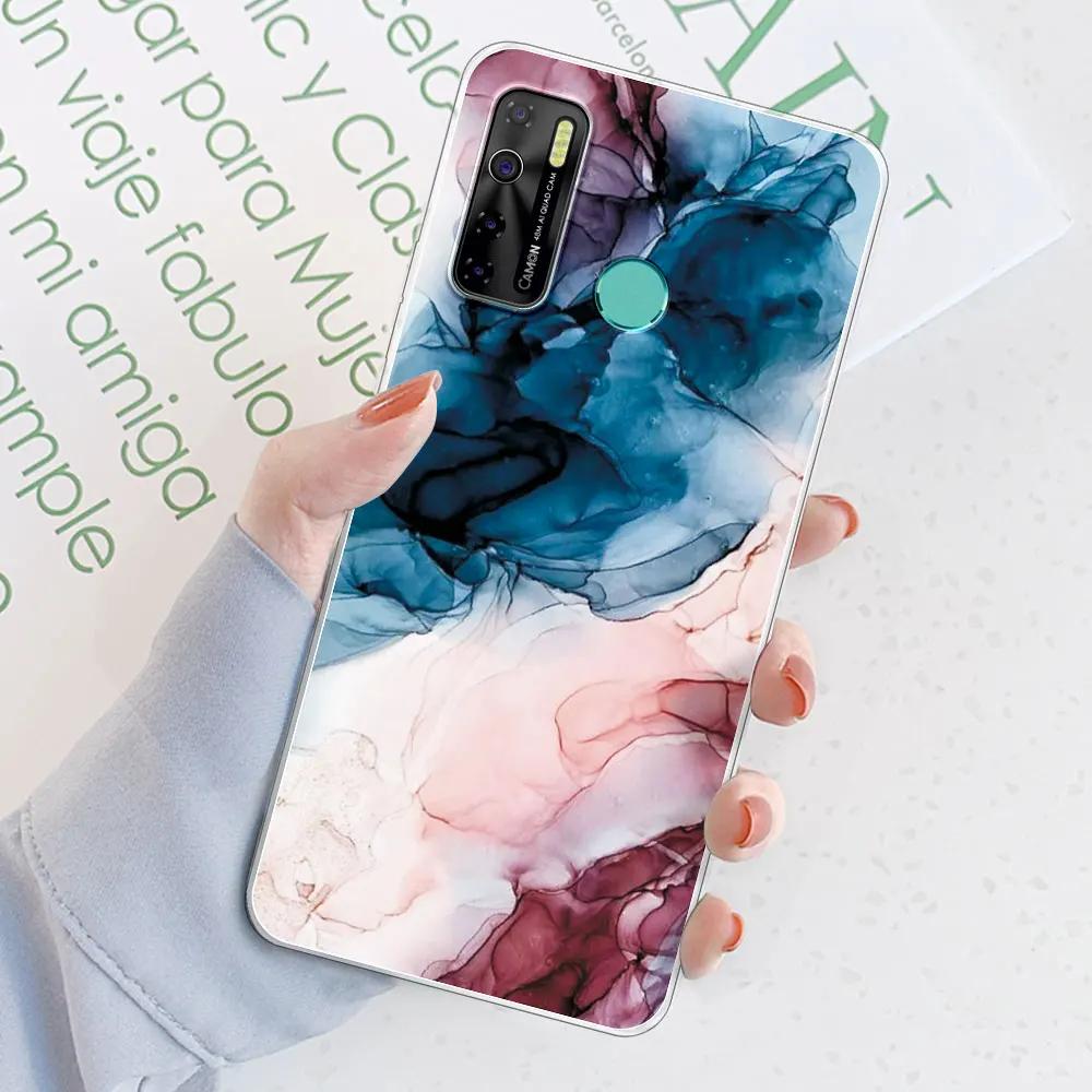 Чехол-бампер для Tecno Spark 5 Pro / Tecno Camon 15 Air / Camon15, прозрачный, из мягкого силикона TPU, или чехол для Tecno Spark 5
