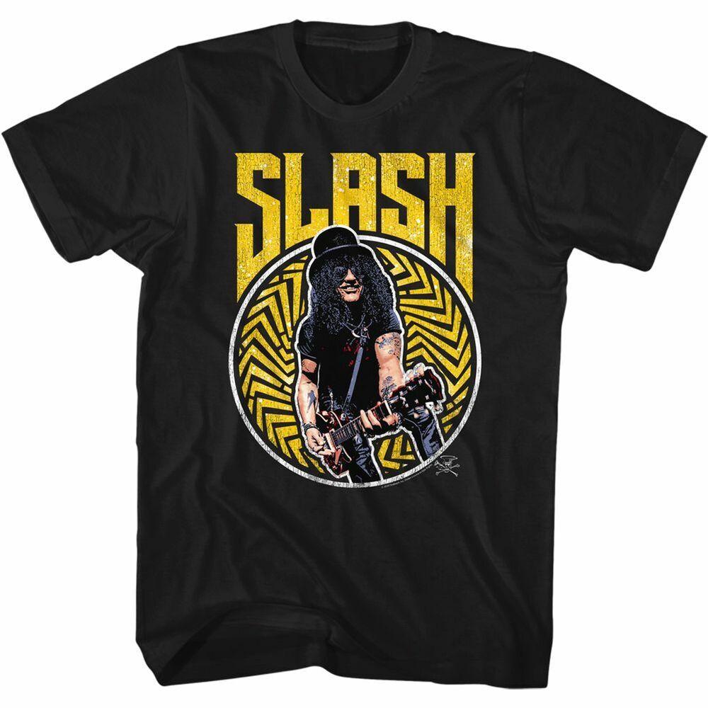 Футболка унисекс Guns N Roses Slash, смелая, желто-черная, для взрослых