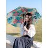 Small Fresh Double-sided Printed Flowers Double-layer Sunscreen Umbrella Vinyl Sunshade Umbrella Dual-purpose Goddess UV Protection