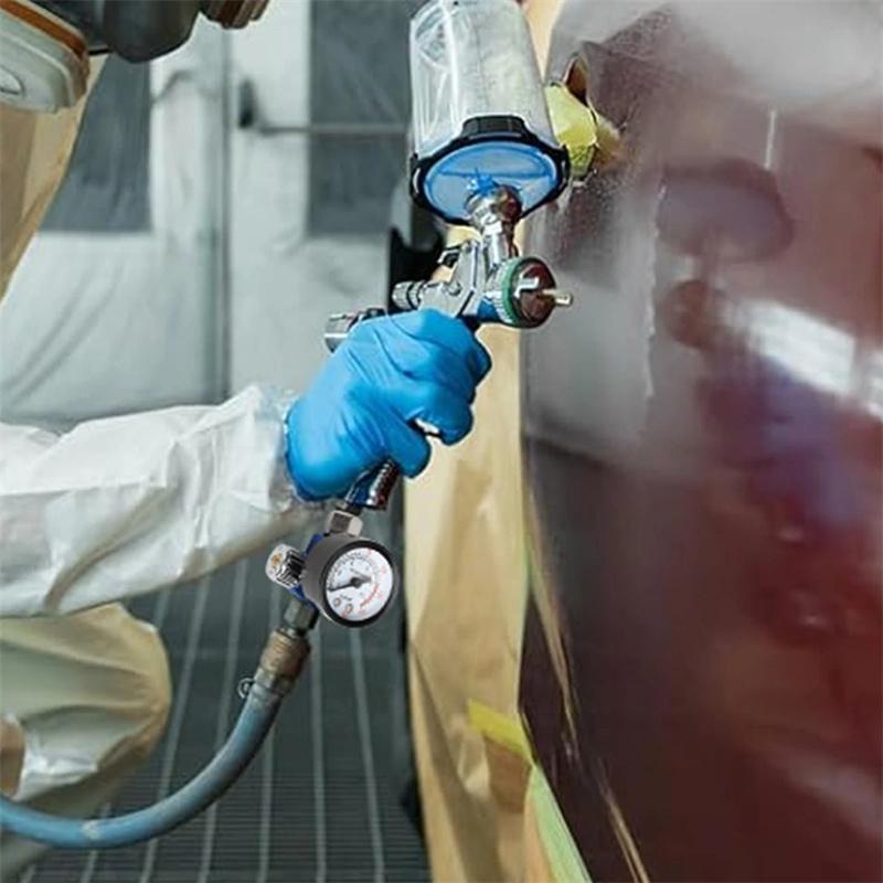 Регулятор давления воздуха 1/4" Манометр для краскопульта Пневматический инструмент Аксессуар Общий Общий регулирующий клапан давления