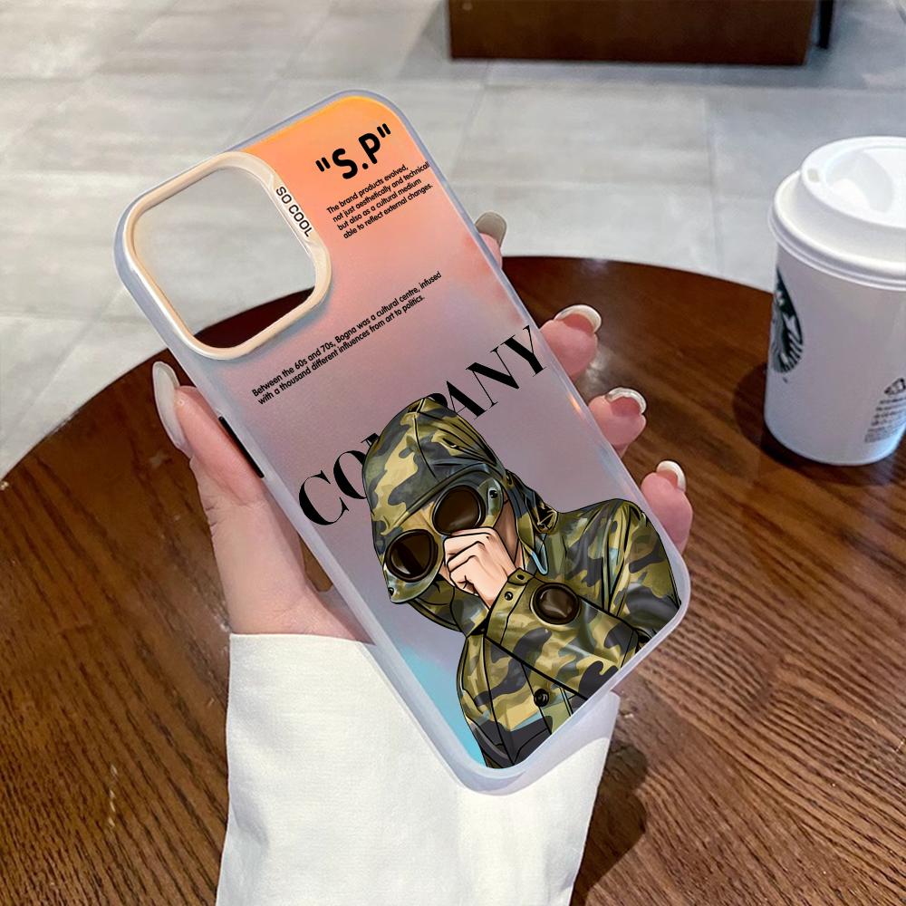 C-ComPanys-luxury-C-Cp Senior крутой узор Чехол для телефона IMD Цветной Серебристый Подходящий чехол для iPhone17 16 15 14 13 12 Pro Max