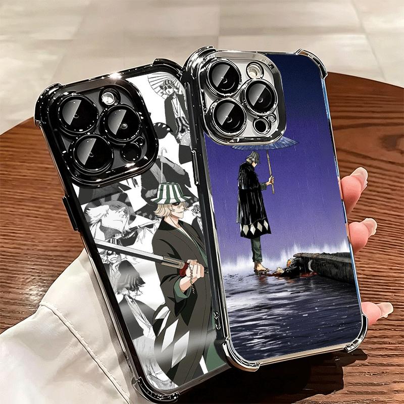 Чехол для телефона с покрытием Bleach Kisuke Urahara для Iphone 16 17 Pro Max Air 16E 14 15 Plus 12 13 Mini Защита от падения Покрытие с подушкой безопасности