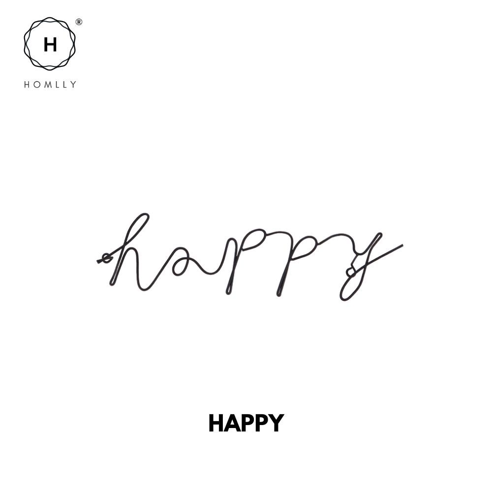 HOMLLY Вдохновляющее Черное Проволочное Настенное Украшение цитаты каллиграфическая типографика скульптура (X2ШТ)