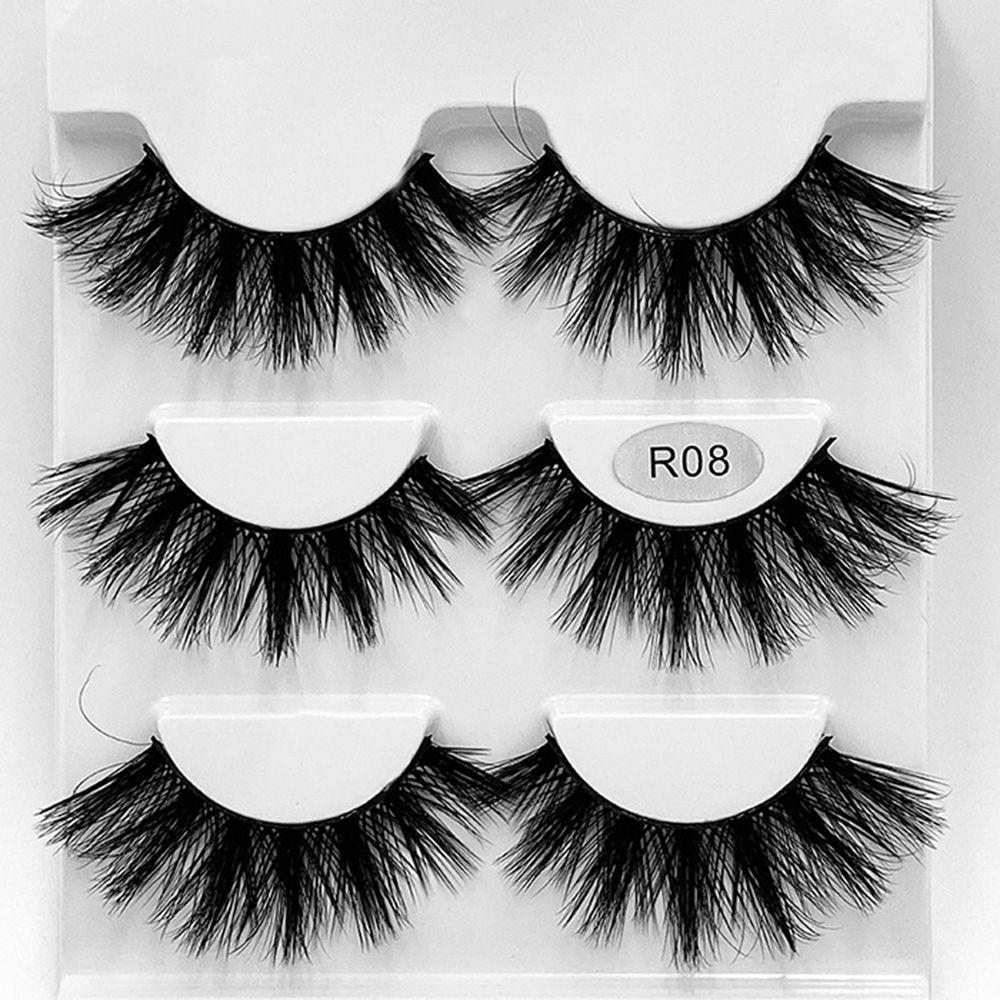 Eye Extension Long Natural Dramatic 100% Cruelty free False Eyelashes 3D Mink Lashes 20mm Fluffy
