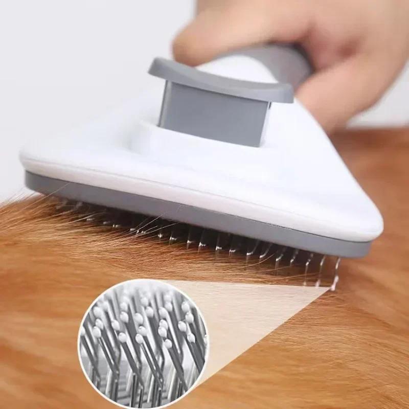 Self-cleaning Pet Hair Remove Comb Cat Slicker Brush Pet Hair Removal Comb For Dogs Cats Grooming Tools Combs Dogs Accessories