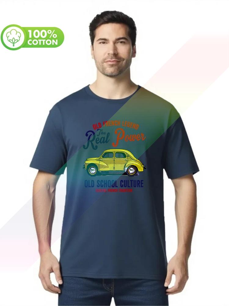 2026 New Hot Selling 100 Cotton Unisexs Tshirt VINTAGE FRENCH CAR 4CV YELLOW S3XL Tops Tees