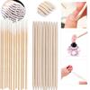 100 шт., деревянные палочки для кутикулы, палочки для дизайна ногтей, оранжевые деревянные чистые палочки для удаления кутикулы, маникюрные инструменты с хлопковой головкой, инструменты для дизайна ногтей
