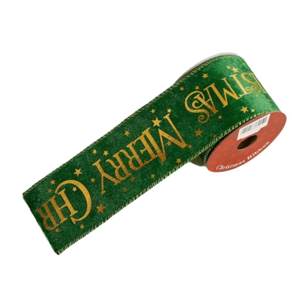 3 Yards Christmas Wrapping Ribbon Fabric Trim Snowflakes Pattern Ribbon  Wedding Decoration