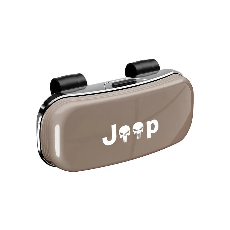 For Jeep Car Sun Visor Glasses Case Holder Protective Organizer For Jeep Grand Cherokee Wrangler JK Gladiator Compass Renegad