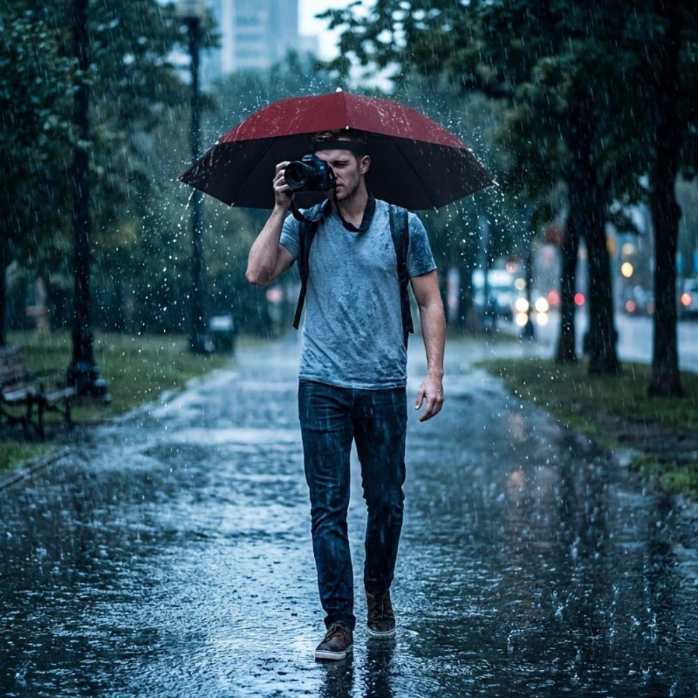 Foldable Design Head Umbrella Hat Sunscreen Fishing Head Umbrella Rain Gear Sun Umbrella Gardening