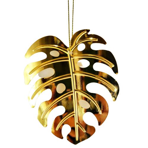 Monstera Leaf Metal Gold