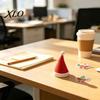 Collectible Figurines for Gifts 3D Printed Flexible Spring Santa Hat Figurine, Retractable Spiral Coil Fun Bendable Tabletop Ornament Christmas