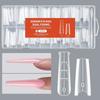 256Pcs/Box DIY Nail Sandwich Dual Form Transparent Tips Nail Extension Form New Nail Tips