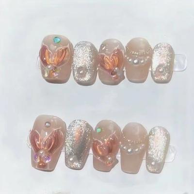 Чисто ручная работа Фототерапия Носить Броню Таблетки Русалка Принцесса Носить Броню Готовый Продукт Многоразовые Накладки Для Ногтей