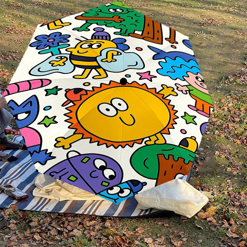 1PC cartoon characters Umbrella-8-Rib Reinforced, Automatic Open, Lightweight & Durable, Cute Fashion Accessory for Outdoor-P26