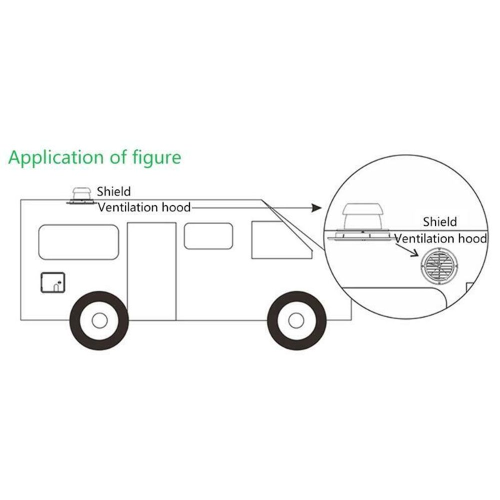 Accessorie Exhaust Fan Round Exhaust Outlet Motorhome Mushroom Head Shape Ventilation Cap RV Roof