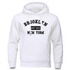 Brooklyn Est. 1631 New York Letter Print Mans Hoody Fashion Loose Pullover Hoody Soft Fleece Hoodie Hip Hop Pullover Clothes Man