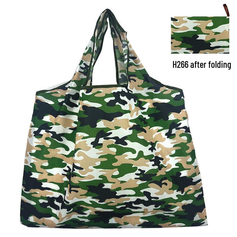 Складная сумка-тоут для продуктов - Большой вместимости, с принтом в юго-восточноазиатском стиле