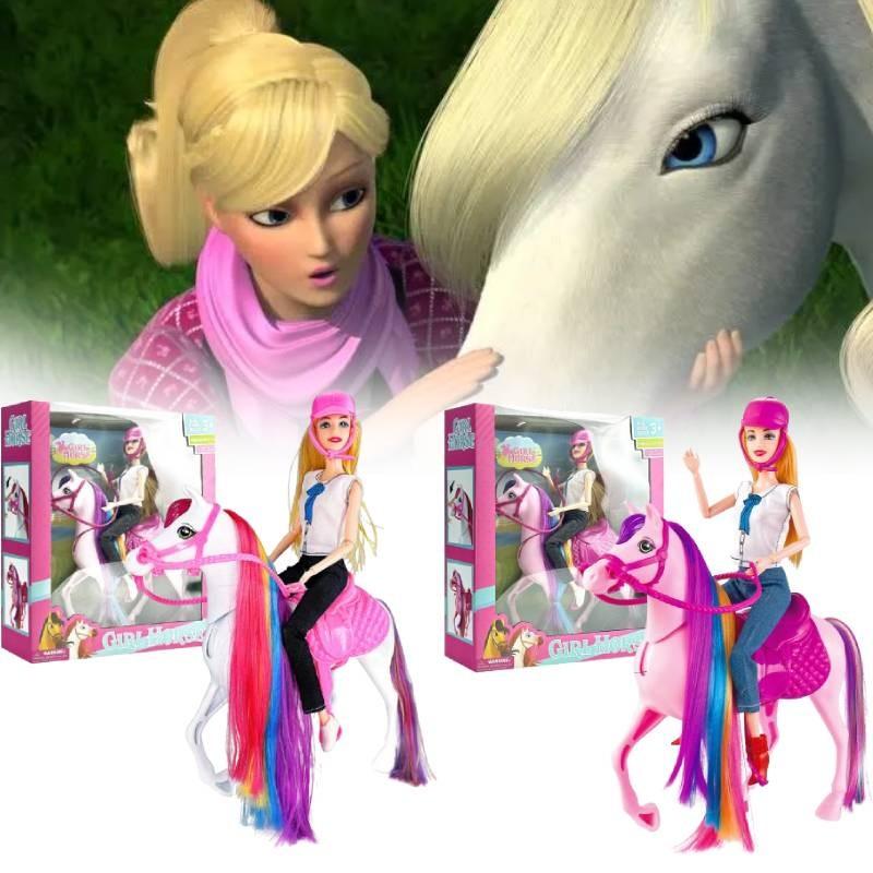 Realistic Movable Horse Saddle Model Set With Detachable Farm Stable Toys For Kids