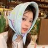 Korean Sweet Bowknot Turban Thin Triangular Hair Band Fairy Fresh Small Scarf  Girls