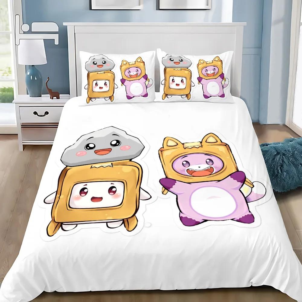 Мультяшный пододеяльник наволочка комплект постельного белья L-Lankyboxes взрослый мальчик девочка украшение спальни детский подарок односпальный двуспальный большой размер