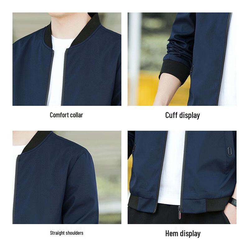 ROMON Мужская куртка в стиле business casual с воротником-стойкой на осень