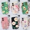 Для OPPO Realme GT Neo2 3 C33 C55 C35 C20 C30 C31 Чехол Модный чехол с цветком авокадо Защитный квадратный жидкий силикон Мягкий ТПУ для Realme Funda Coque Бампер