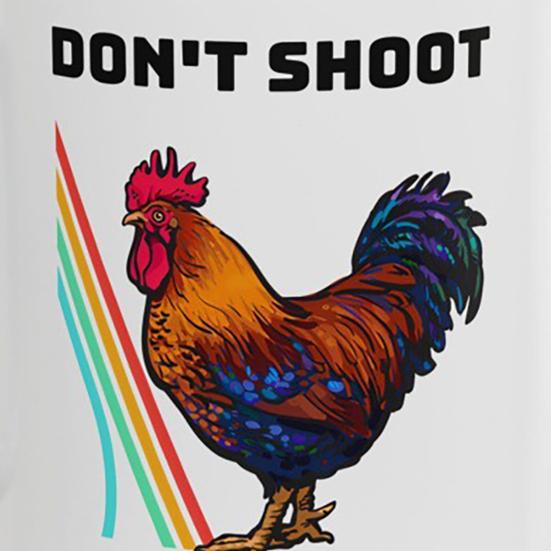 Забавная кружка с мемом про петуха "Не стреляйте, мне нужны абрикосы для моей курицы" Керамическая кофейная кружка для геймеров Подарок для стримеров и любителей мемов