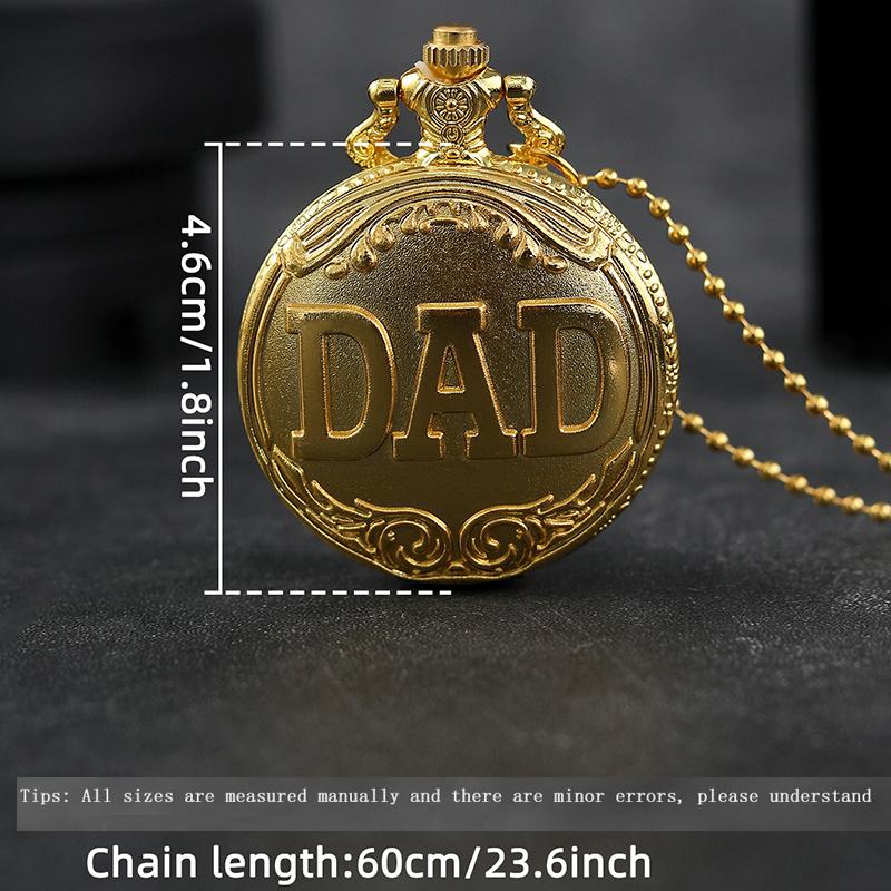 2pcs/set,1PC Classic Men's Watches Vintage Mens Quartz Pocket Watch Men Necklace Watch & 1PC Mens Vintage Classic Golden Cross Necklace Pendant