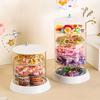 1pc Transparent Rotating Multi-layer Storage Box Earrings Necklace Bracelet Headband Jewelry Box 360 Degree Dust-proof Box