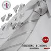 Комплект из формальных галстуков и нагрудных платков MICHIKO LONDON MICHIKO LONDON фирменный шелковый галстук, сделанный в Японии, свадебный s4, тонкий узор x & (серебряная точка)