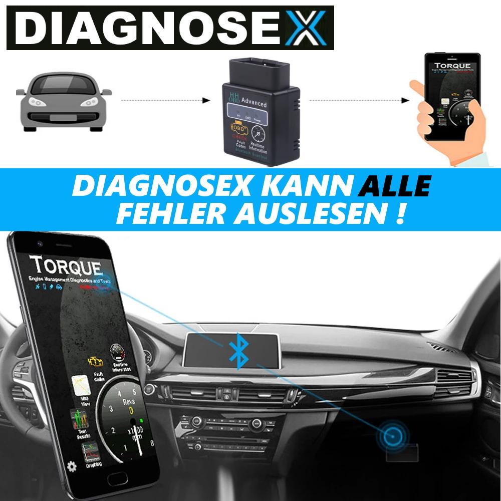 DIAGNOSEX OBD2 Diagnostic Device Bluetooth Autoscan Vehicle Car Android Mobile PC