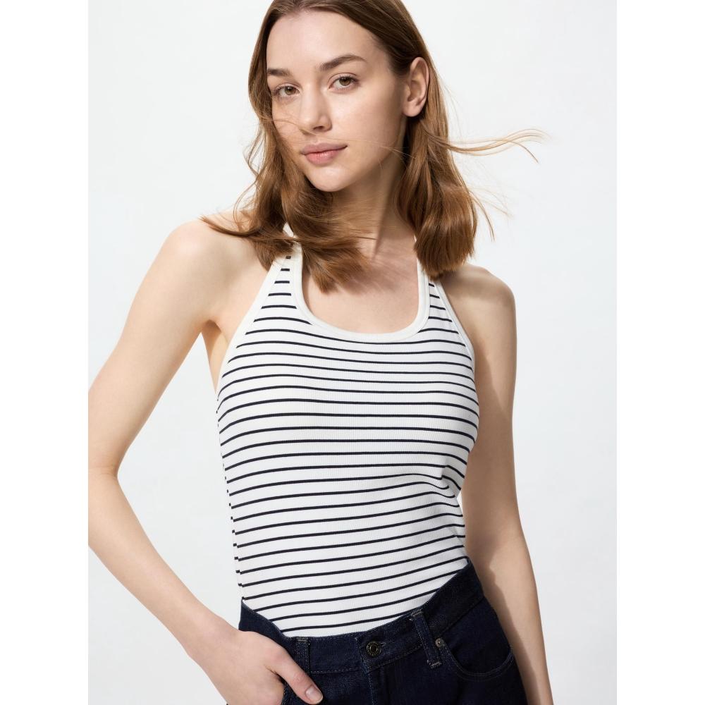 Uniqlo Японский топ-бюстгальтер с открытой спиной и бретелькой через шею